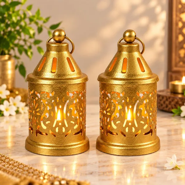 OMKARIXA_Compact_Metallic_Tea-Light_Lantern,_Decorative_Candle_Holder_for_Home,_Table,_Balcony,_Diwali,_Festive_&_Party_Décor