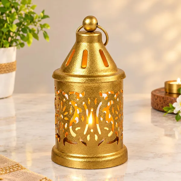 OMKARIXA_Compact_Metallic_Tea-Light_Lantern,_Decorative_Candle_Holder_for_Home,_Table,_Balcony,_Diwali,_Festive_&_Party_Décor