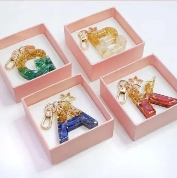Resin_Letter_Keychain_With_Glitter_And_Gold_Foil