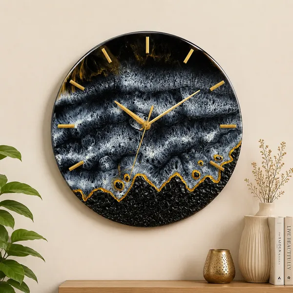Black_And_White_Decorative_Ocean_Wall_Clock