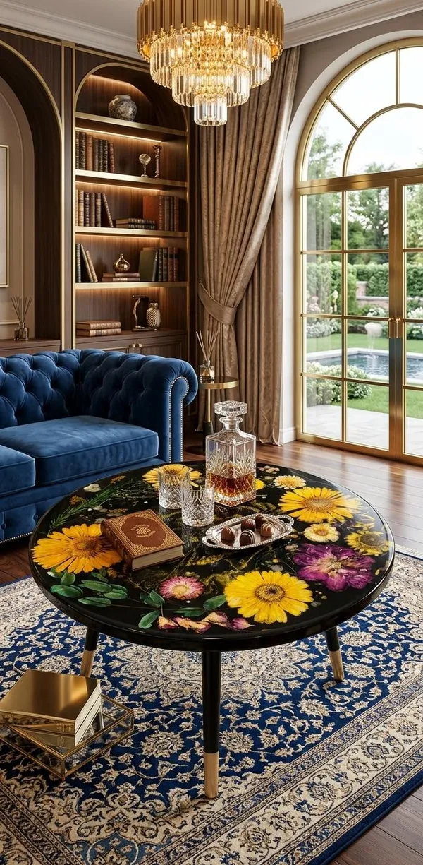 Handcrafted_Resin_Flower_Coffee_Table_With_Pressed_Yellow_And_Pink_Flowers