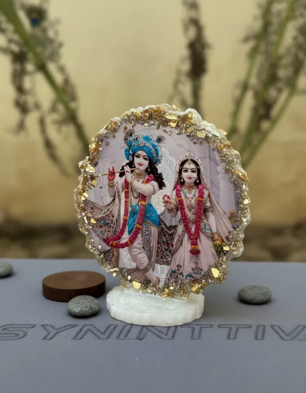 Radha_Krishna_Divine_Idol_-_Decorative_Showpiece_With_Golden_Frame_And_Crystal_Base