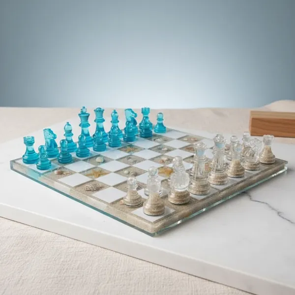 Beach_Theme_Glass_Chess_Set_With_Seashell_Decorative_Squares