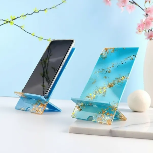 Resin_Phone_Stand_With_Gold_Foil_Accents_-_Turquoise_Blue