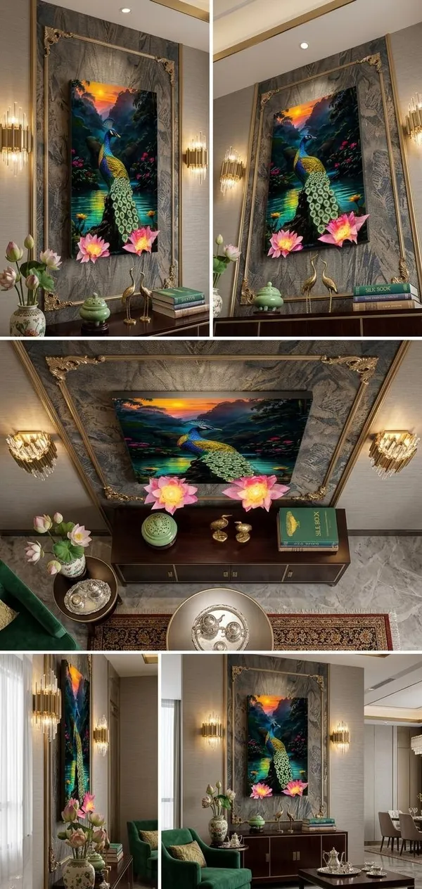 Vibrant_Peacock_With_3D_Resin_Lotus_Wall_Art_Painting