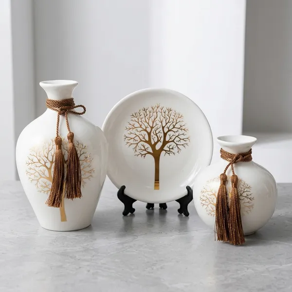 Off_White_Ceramic_Minimalist_Tree_Motif_Vase_And_Plate_Set