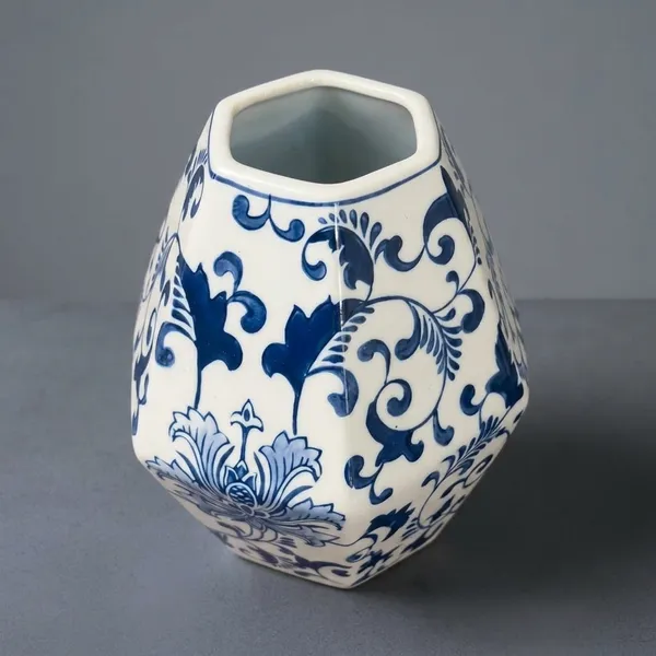 Royal_Blue_Ceramic_Oriental_Botanical_Vase