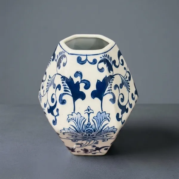 Royal_Blue_Ceramic_Oriental_Botanical_Vase