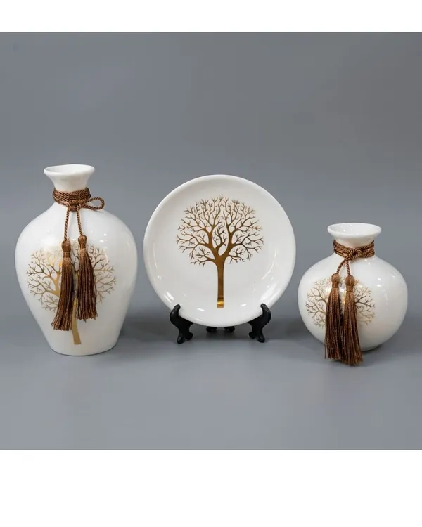 Off_White_Ceramic_Minimalist_Tree_Motif_Vase_And_Plate_Set