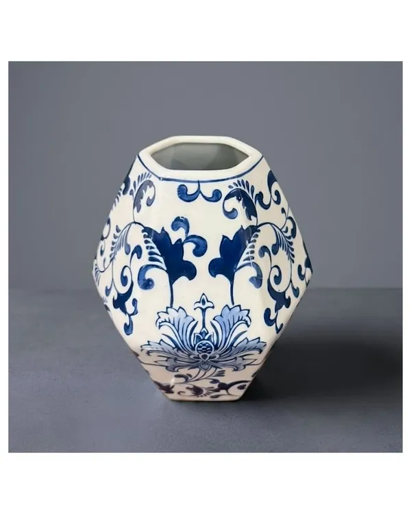 Royal_Blue_Ceramic_Oriental_Botanical_Vase