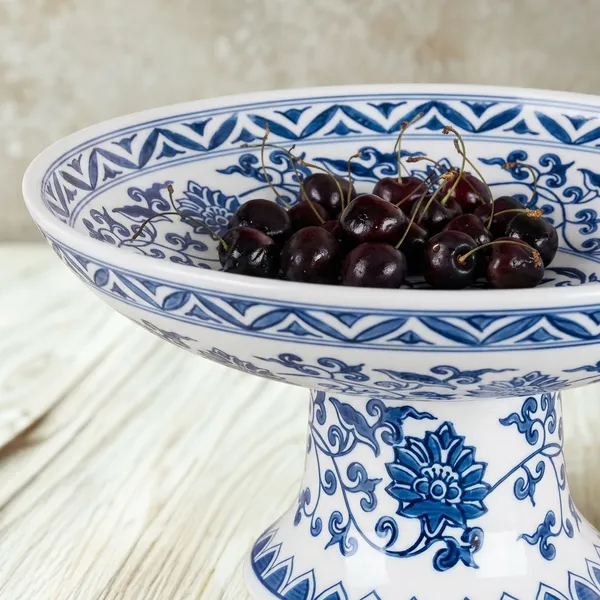 Multicolor_Ceramic_Floral_Geometric_Footed_Serving_Bowl