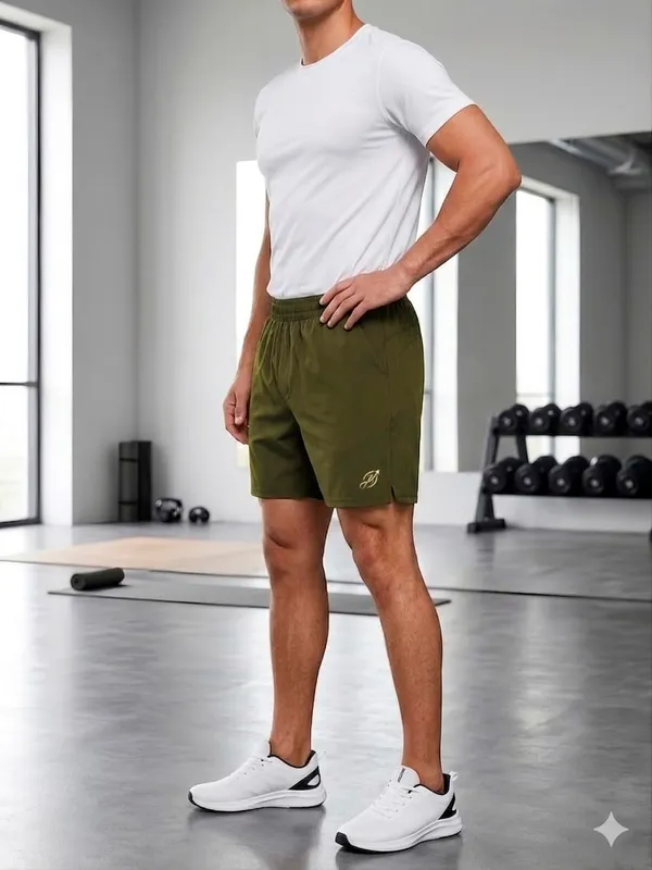 Men's_Olive_Green_Sports_Shorts