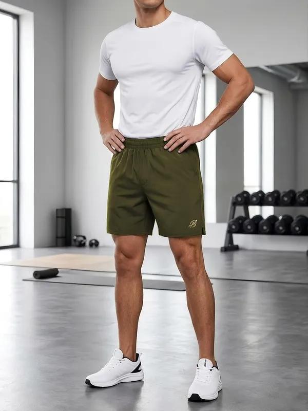 Men's_Olive_Green_Sports_Shorts