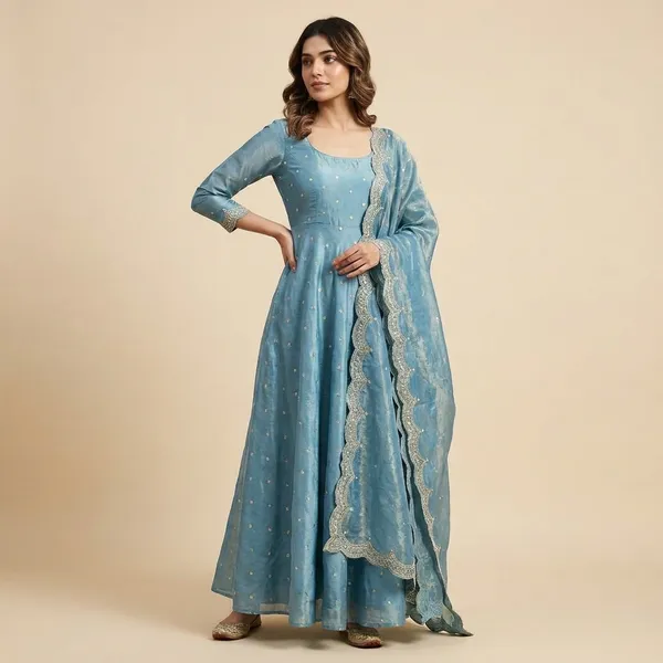 Beautiful_Teal_Fendy_Silk_Thread_And_Sequence_Work_Anarkali_Gown