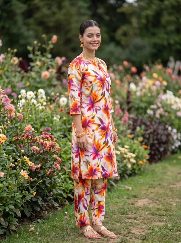 Women_S_Rayon_Kurta_With_Trousers_Set