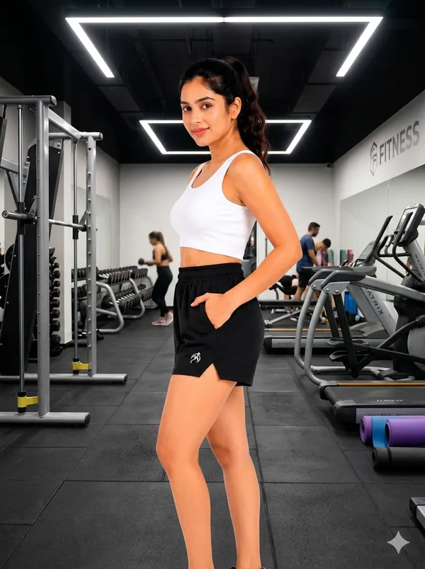 Abvi_Women’s_Black_Athletic_Shorts_–_Premium_Polyester_Quick_Dry_Sports_Half_Pants_for_Running,_Training,_Lounge_&_Gym_Wear