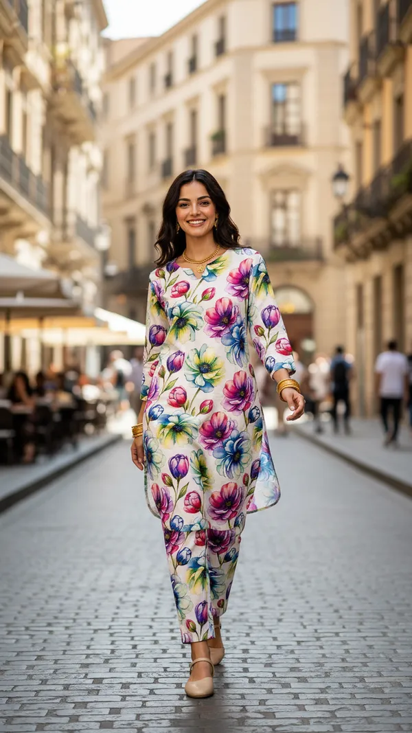 Women_S_Rayon_Kurta_With_Trousers_Co_Ord_Set