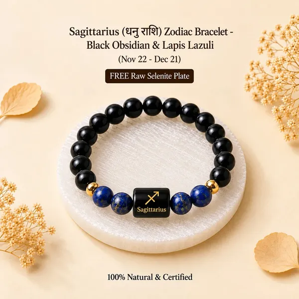 Sagittarius_(धनु_राशि)_Zodiac_Bracelet_-_Black_Obsidian_&_Lapis_Lazuli