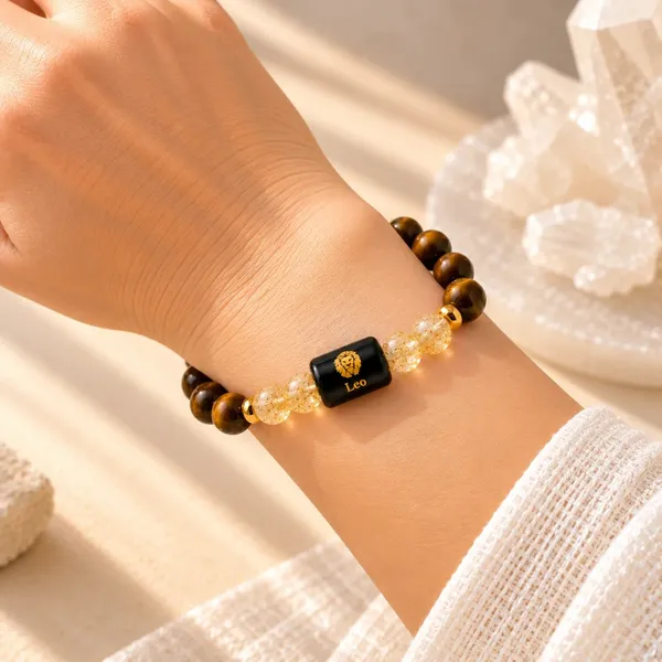 Leo_(सिंह_राशि)_Zodiac_Bracelet_-_Tiger_Eye_&_Citrine