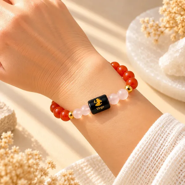 Virgo_Zodiac_Carnelian_And_Clear_Quartz_Bracelet