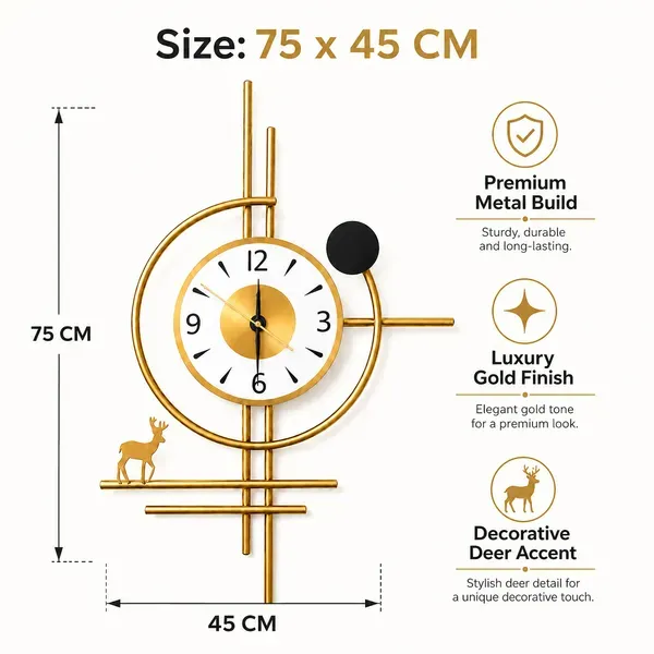Golden_Horizon_Deer_Metal_Wall_Clock_Luxury_Geometric_Wall_Decor_Clock_Wi_More