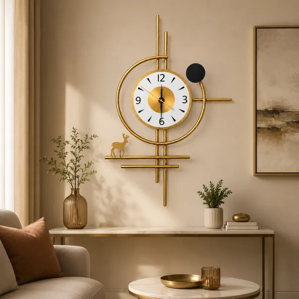 Golden_Horizon_Deer_Metal_Wall_Clock_Luxury_Geometric_Wall_Decor_Clock_Wi_More
