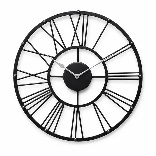 Black_Metal_Wall_Clock_For_Home_Decor