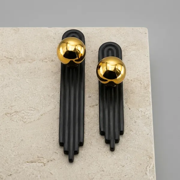Art_Deco_Door_And_Cabinet_Knob_With_Metal_Backplate,_Ball_Knob,_Elegant_Finish,_Easy_To_Install_(2,_Gold,_4Inch)_(125_X_25)_MM