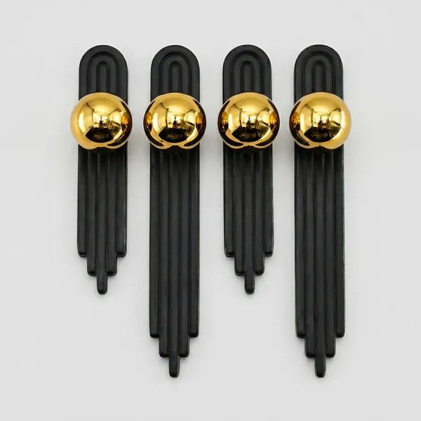Art_Deco_Door_And_Cabinet_Knob_With_Metal_Backplate,_Ball_Knob,_Elegant_Finish,_Easy_To_Install_(4,_Gold,_4Inch)_(125_X_25)_MM