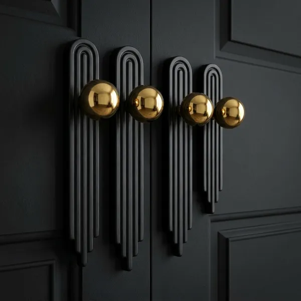Art_Deco_Door_And_Cabinet_Knob_With_Metal_Backplate,_Ball_Knob,_Elegant_Finish,_Easy_To_Install_(4,_Gold,_4Inch)_(125_X_25)_MM