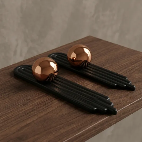 Art_Deco_Door_And_Cabinet_Knob_With_Metal_Backplate,_Ball_Knob,_Elegant_Finish,_Easy_To_Install_(2,_Rose_Gold,_3Inch)_(45_X_25)_MM