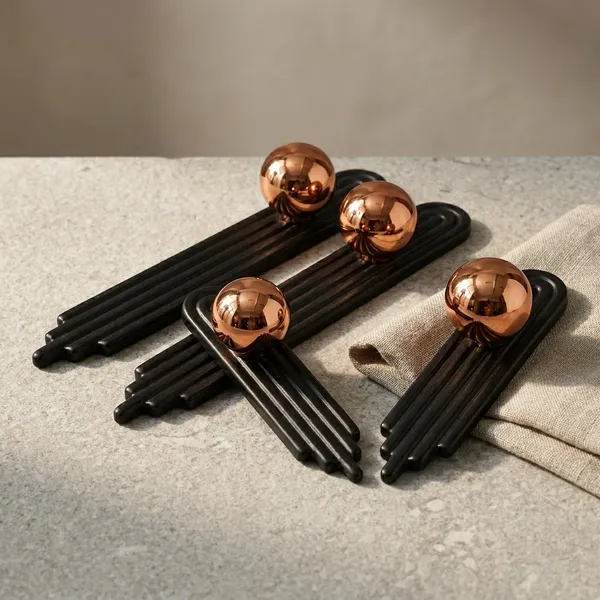 Art_Deco_Door_And_Cabinet_Knob_With_Metal_Backplate,_Ball_Knob,_Elegant_Finish,_Easy_To_Install_(4,_Rose_Gold,_3Inch)_(45_X_25)_MM