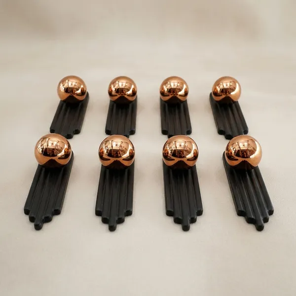 Art_Deco_Door_And_Cabinet_Knob_With_Metal_Backplate,_Ball_Knob,_Elegant_Finish,_Easy_To_Install_(8,_Rose_Gold,_3Inch)_(45_X_25)_MM