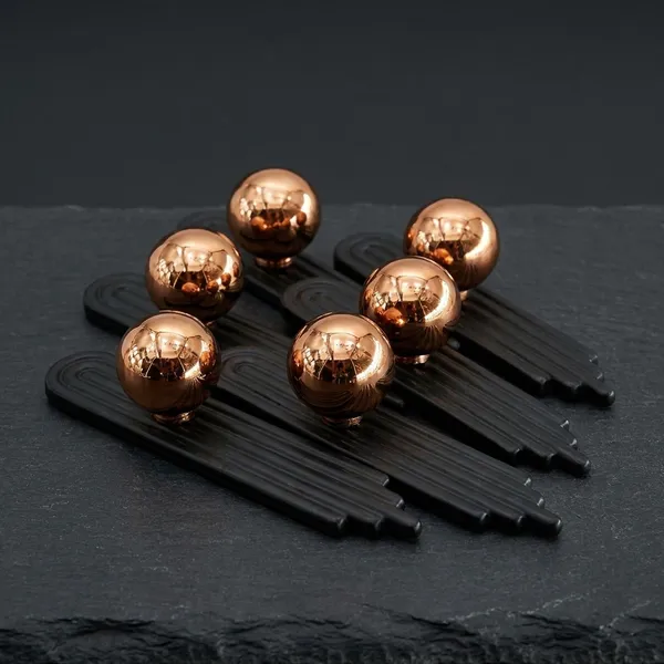 Art_Deco_Door_And_Cabinet_Knob_With_Metal_Backplate,_Ball_Knob,_Elegant_Finish,_Easy_To_Install_(8,_Rose_Gold,_3Inch)_(45_X_25)_MM
