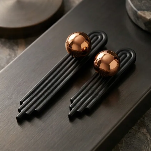 Art_Deco_Door_And_Cabinet_Knob_With_Metal_Backplate,_Ball_Knob,_Elegant_Finish,_Easy_To_Install_(2,_Rose_Gold,_4Inch)_(125_X_25)_MM