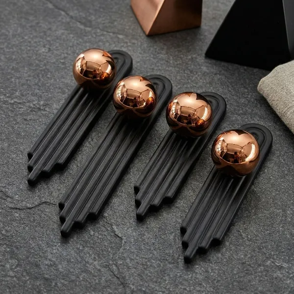 Art_Deco_Door_And_Cabinet_Knob_With_Metal_Backplate,_Ball_Knob,_Elegant_Finish,_Easy_To_Install_(4,_Rose_Gold,_4Inch)_(125_X_25)_MM
