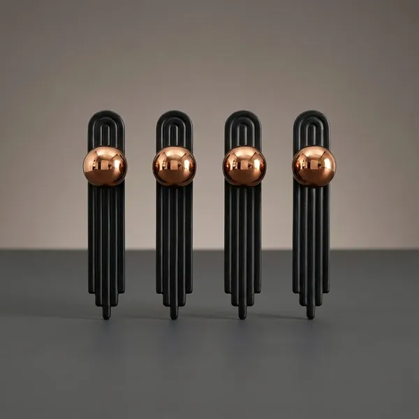 Art_Deco_Door_And_Cabinet_Knob_With_Metal_Backplate,_Ball_Knob,_Elegant_Finish,_Easy_To_Install_(4,_Rose_Gold,_4Inch)_(125_X_25)_MM