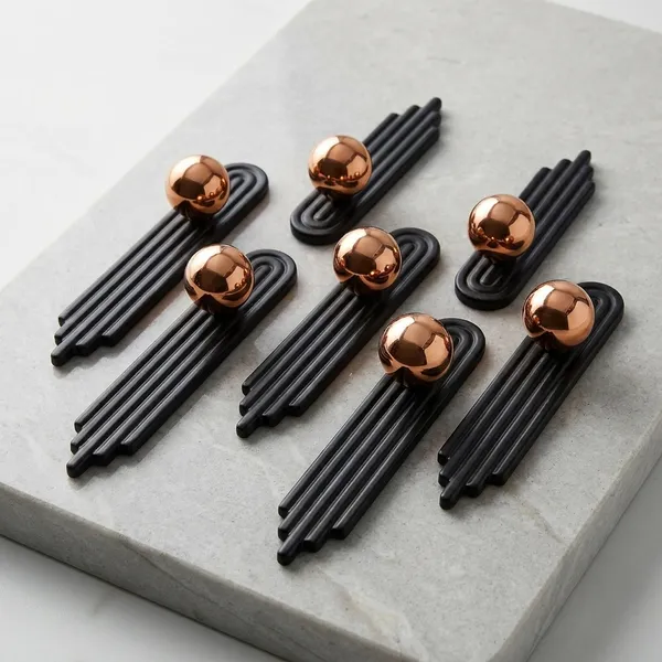 Art_Deco_Door_And_Cabinet_Knob_With_Metal_Backplate,_Ball_Knob,_Elegant_Finish,_Easy_To_Install_(8,_Rose_Gold,_4Inch)_(125_X_25)_MM