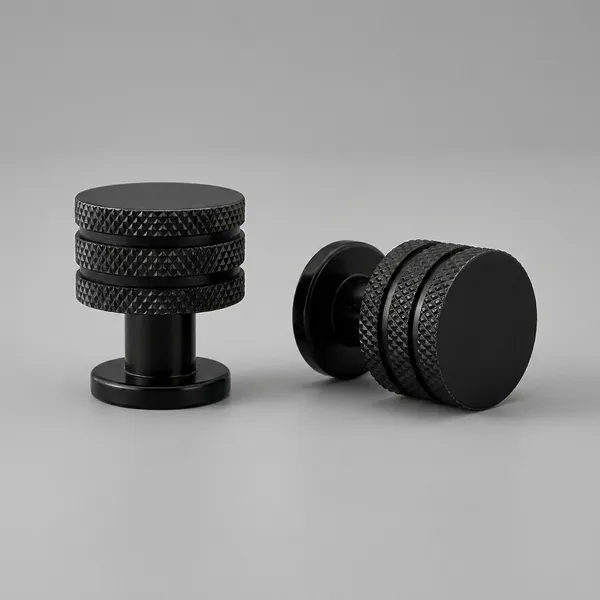 Black_Knurled_Cabinet_Knob,_Finish,_Round_Shape,_For_Drawer_And_Cabinet_Door_(2,_Black)_(30_x_23)_MM