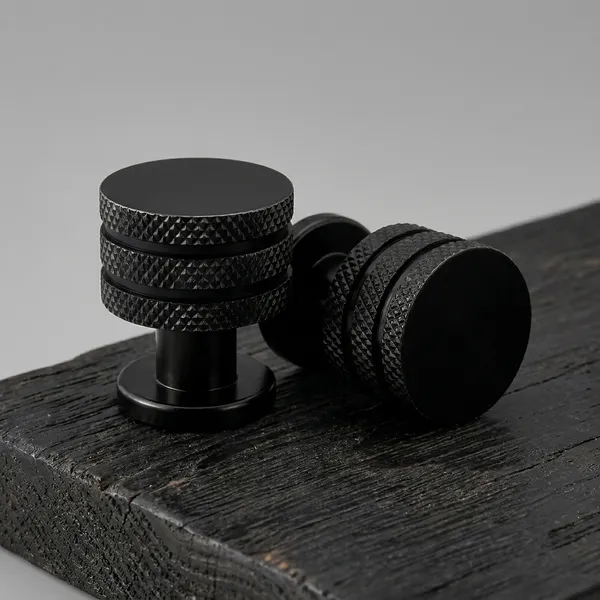 Black_Knurled_Cabinet_Knob,_Finish,_Round_Shape,_For_Drawer_And_Cabinet_Door_(2,_Black)_(30_x_23)_MM