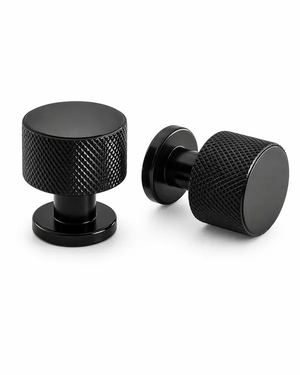 Knurled_Cabinet_Knob,_Finish,_For_Cabinet_Doors_And_Drawer_Front_Knob_(4,_Black)_(30_x_23)_MM