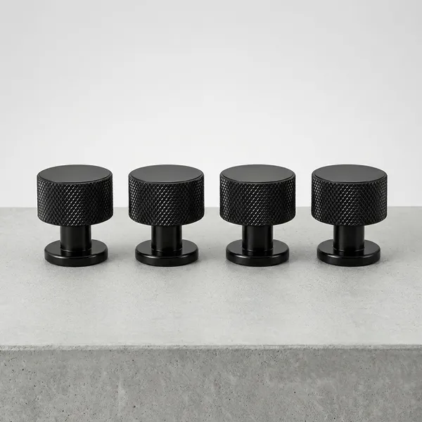 Knurled_Cabinet_Knob,_Finish,_For_Cabinet_Doors_And_Drawer_Front_Knob_(4,_Black)_(30_x_23)_MM