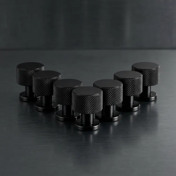 Knurled_Cabinet_Knob,_Finish,_For_Cabinet_Doors_And_Drawer_Front_Knob_(8,_Black)_(30_x_23)_MM