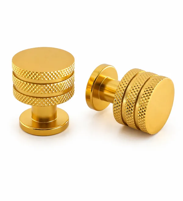 Knurled_Cabinet_Knob,_Finish,_Round_Shape,_For_Drawer_And_Cabinet_Door_(8,_Gold)_(30_x_23)_MM