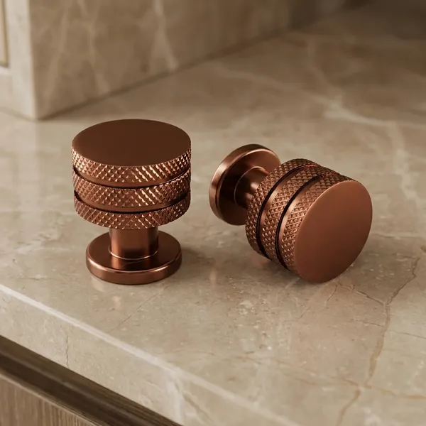 Knurled_Cabinet_Knob,_Finish,_Round_Shape,_For_Drawer_And_Cabinet_Door_(2,_Rose_Gold)_(30_x_23)_MM