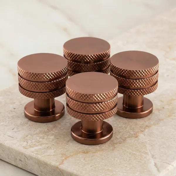 Knurled_Cabinet_Knob,_Finish,_Round_Shape,_For_Drawer_And_Cabinet_Door_(4,_Rose_Gold)_(30_x_23)_MM