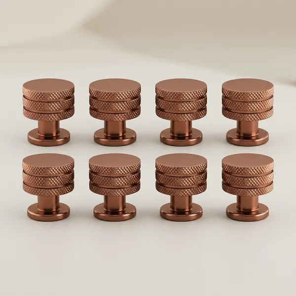 Knurled_Cabinet_Knob,_Finish,_Round_Shape,_For_Drawer_And_Cabinet_Door_(8,_Rose_Gold)_(30_x_23)_MM