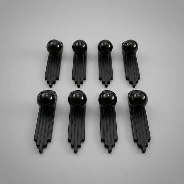 Art_Deco_Door_And_Cabinet_Knob_With_Metal_Backplate,_Ball_Knob,_Elegant_Finish,_Easy_To_Install_(4,_Black,_4Inch)_(125_X_25)_MM