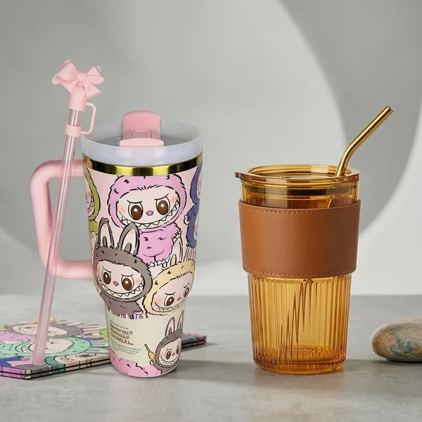 Powergripx_Insulated_Tumbler_&_Bamboo_Glass_Tumbler_Combo