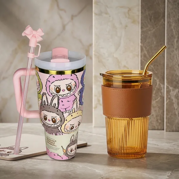 Powergripx_Insulated_Tumbler_&_Bamboo_Glass_Tumbler_Combo